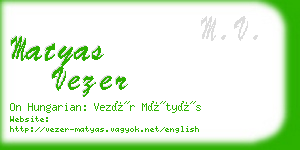 matyas vezer business card